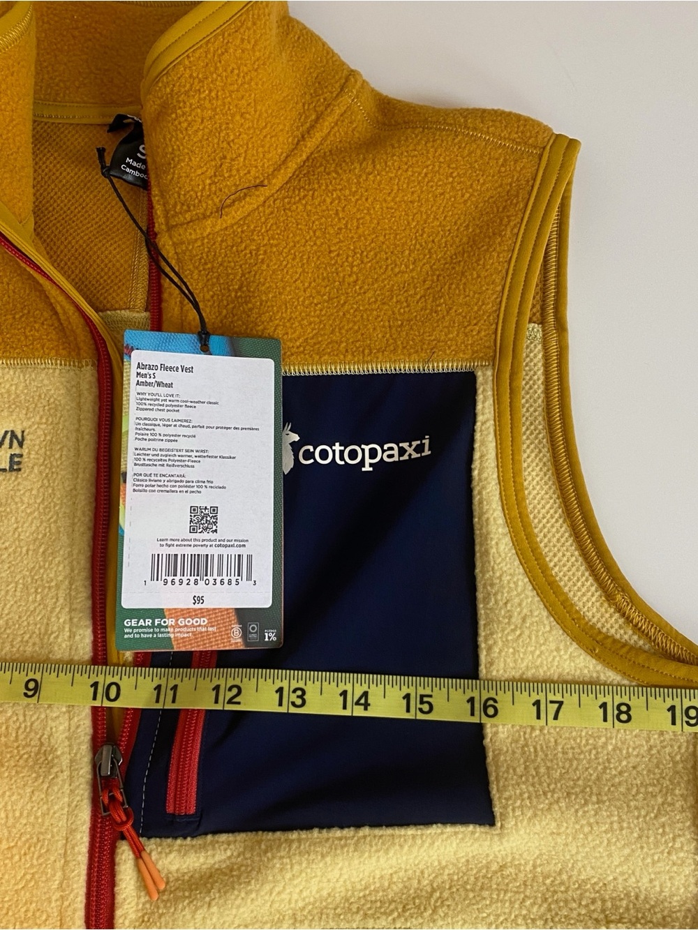 Cotopaxi Fleece Vest Mens Small Teca Hiking Outdoors Company Logo Sz S - Picture 5 of 8
